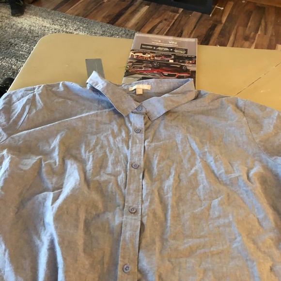 WOMAN WITHIN BUTTON DOWN PERFECT SHIRT - Picture 3 of 7